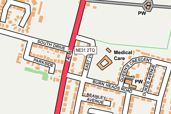 NE31 2TQ map - OS OpenMap – Local (Ordnance Survey) NE31 2TQ map - OS OpenMap – Local (Ordnance Survey)