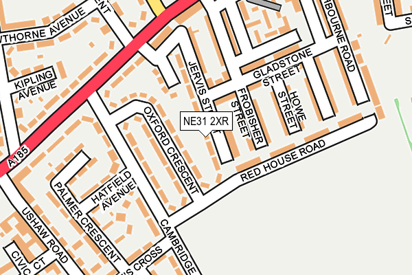 NE31 2XR map - OS OpenMap – Local (Ordnance Survey) NE31 2XR map - OS OpenMap – Local (Ordnance Survey)