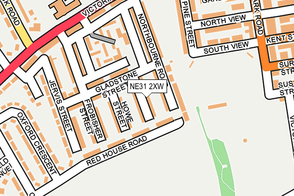 NE31 2XW map - OS OpenMap – Local (Ordnance Survey) NE31 2XW map - OS OpenMap – Local (Ordnance Survey)