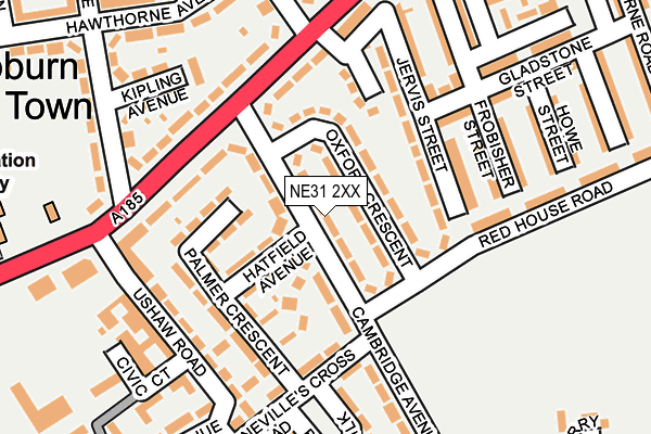 NE31 2XX map - OS OpenMap – Local (Ordnance Survey) NE31 2XX map - OS OpenMap – Local (Ordnance Survey)