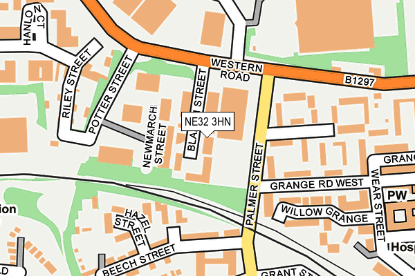 NE32 3HN map - OS OpenMap – Local (Ordnance Survey) NE32 3HN map - OS OpenMap – Local (Ordnance Survey)