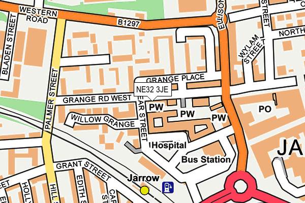 NE32 3JE map - OS OpenMap – Local (Ordnance Survey) NE32 3JE map - OS OpenMap – Local (Ordnance Survey)