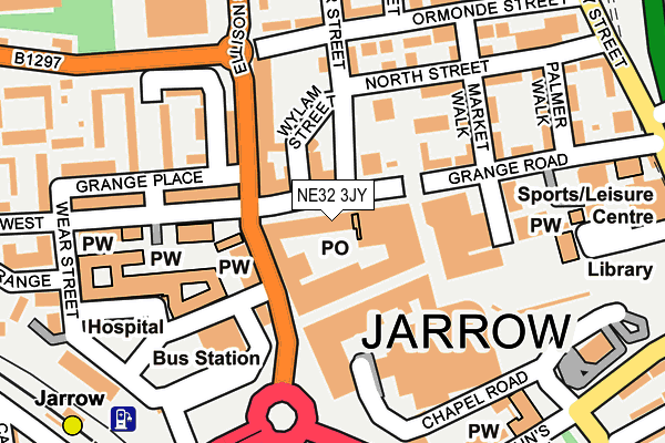 NE32 3JY map - OS OpenMap – Local (Ordnance Survey) NE32 3JY map - OS OpenMap – Local (Ordnance Survey)
