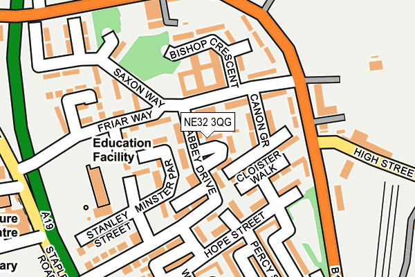 NE32 3QG map - OS OpenMap – Local (Ordnance Survey) NE32 3QG map - OS OpenMap – Local (Ordnance Survey)
