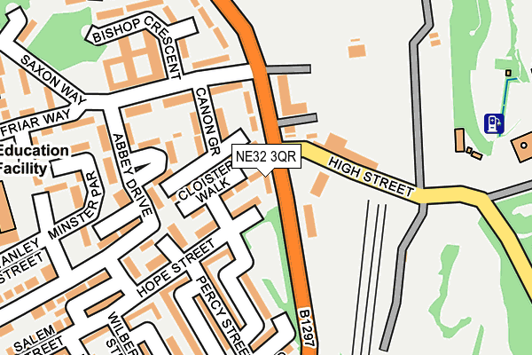 NE32 3QR map - OS OpenMap – Local (Ordnance Survey) NE32 3QR map - OS OpenMap – Local (Ordnance Survey)