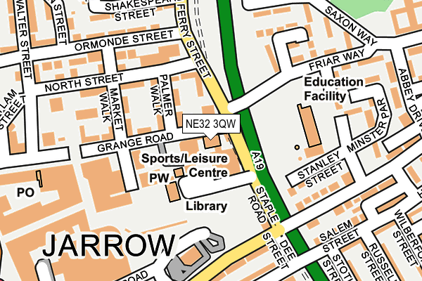 NE32 3QW map - OS OpenMap – Local (Ordnance Survey) NE32 3QW map - OS OpenMap – Local (Ordnance Survey)