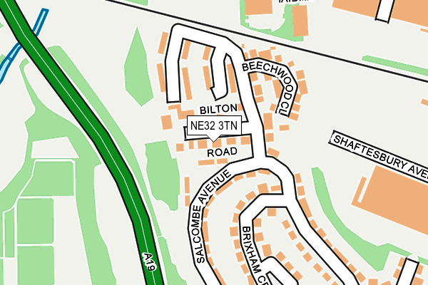NE32 3TN map - OS OpenMap – Local (Ordnance Survey) NE32 3TN map - OS OpenMap – Local (Ordnance Survey)