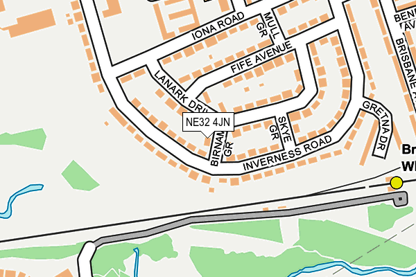 NE32 4JN map - OS OpenMap – Local (Ordnance Survey) NE32 4JN map - OS OpenMap – Local (Ordnance Survey)