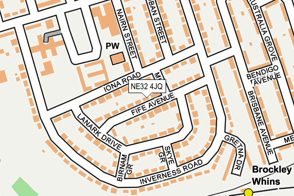 NE32 4JQ map - OS OpenMap – Local (Ordnance Survey) NE32 4JQ map - OS OpenMap – Local (Ordnance Survey)
