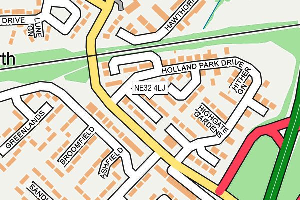 NE32 4LJ map - OS OpenMap – Local (Ordnance Survey) NE32 4LJ map - OS OpenMap – Local (Ordnance Survey)