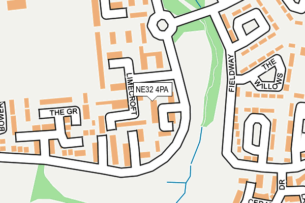 NE32 4PA map - OS OpenMap – Local (Ordnance Survey) NE32 4PA map - OS OpenMap – Local (Ordnance Survey)