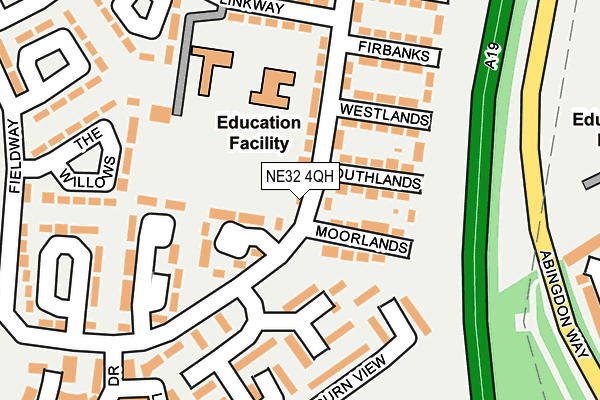 NE32 4QH map - OS OpenMap – Local (Ordnance Survey) NE32 4QH map - OS OpenMap – Local (Ordnance Survey)