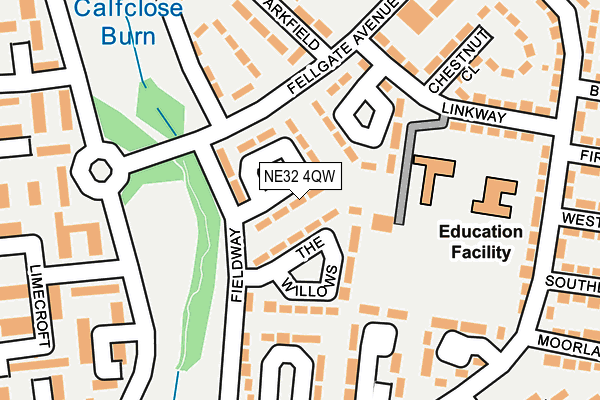 NE32 4QW map - OS OpenMap – Local (Ordnance Survey) NE32 4QW map - OS OpenMap – Local (Ordnance Survey)