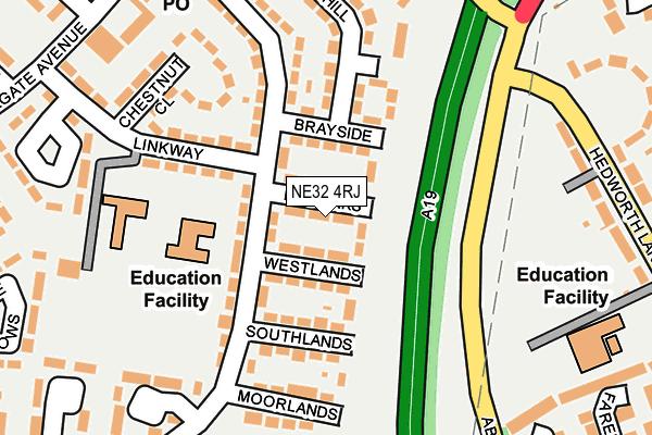 NE32 4RJ map - OS OpenMap – Local (Ordnance Survey) NE32 4RJ map - OS OpenMap – Local (Ordnance Survey)
