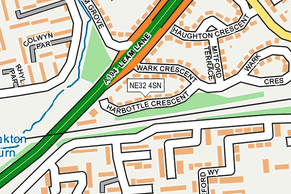 NE32 4SN map - OS OpenMap – Local (Ordnance Survey) NE32 4SN map - OS OpenMap – Local (Ordnance Survey)