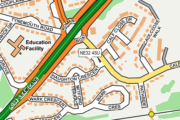 NE32 4SU map - OS OpenMap – Local (Ordnance Survey) NE32 4SU map - OS OpenMap – Local (Ordnance Survey)
