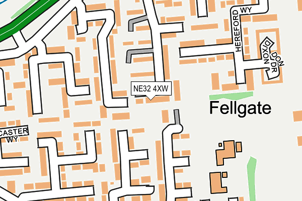 NE32 4XW map - OS OpenMap – Local (Ordnance Survey) NE32 4XW map - OS OpenMap – Local (Ordnance Survey)