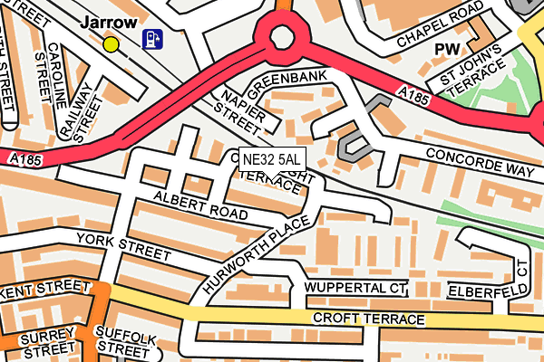 NE32 5AL map - OS OpenMap – Local (Ordnance Survey) NE32 5AL map - OS OpenMap – Local (Ordnance Survey)