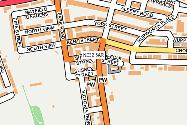 NE32 5AR map - OS OpenMap – Local (Ordnance Survey) NE32 5AR map - OS OpenMap – Local (Ordnance Survey)