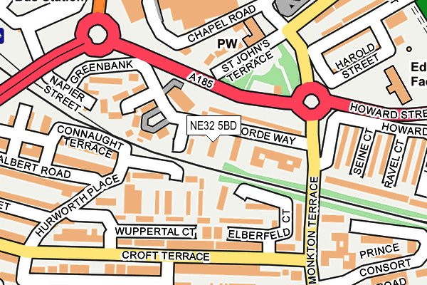 NE32 5BD map - OS OpenMap – Local (Ordnance Survey) NE32 5BD map - OS OpenMap – Local (Ordnance Survey)