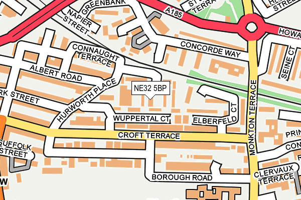 NE32 5BP map - OS OpenMap – Local (Ordnance Survey) NE32 5BP map - OS OpenMap – Local (Ordnance Survey)