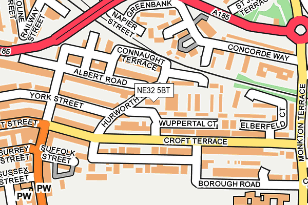 NE32 5BT map - OS OpenMap – Local (Ordnance Survey) NE32 5BT map - OS OpenMap – Local (Ordnance Survey)