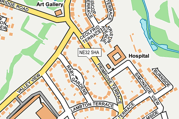 NE32 5HA map - OS OpenMap – Local (Ordnance Survey) NE32 5HA map - OS OpenMap – Local (Ordnance Survey)