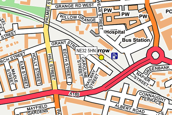 NE32 5HN map - OS OpenMap – Local (Ordnance Survey) NE32 5HN map - OS OpenMap – Local (Ordnance Survey)