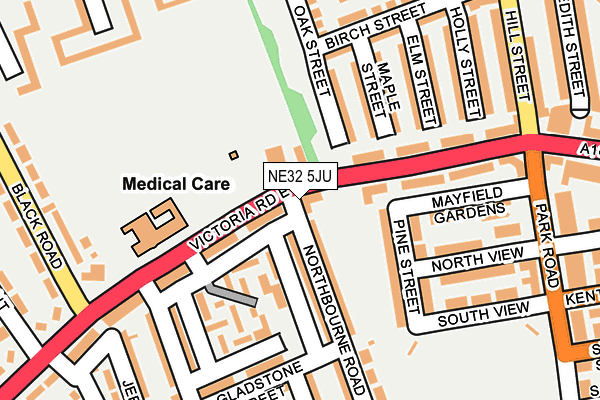 NE32 5JU map - OS OpenMap – Local (Ordnance Survey) NE32 5JU map - OS OpenMap – Local (Ordnance Survey)