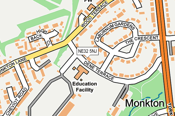 NE32 5NJ map - OS OpenMap – Local (Ordnance Survey) NE32 5NJ map - OS OpenMap – Local (Ordnance Survey)