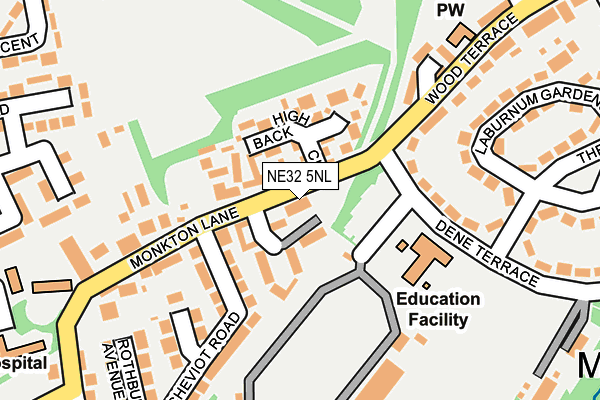 NE32 5NL map - OS OpenMap – Local (Ordnance Survey) NE32 5NL map - OS OpenMap – Local (Ordnance Survey)
