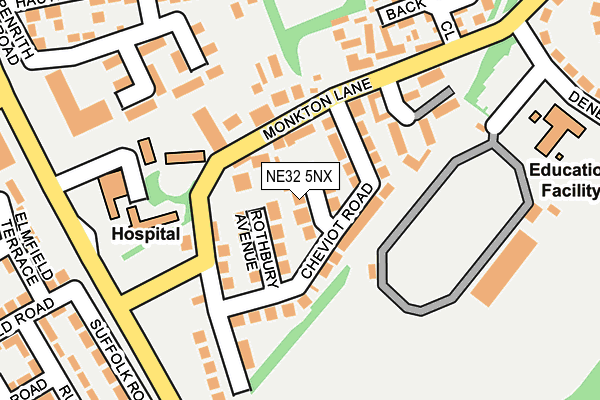 NE32 5NX map - OS OpenMap – Local (Ordnance Survey) NE32 5NX map - OS OpenMap – Local (Ordnance Survey)