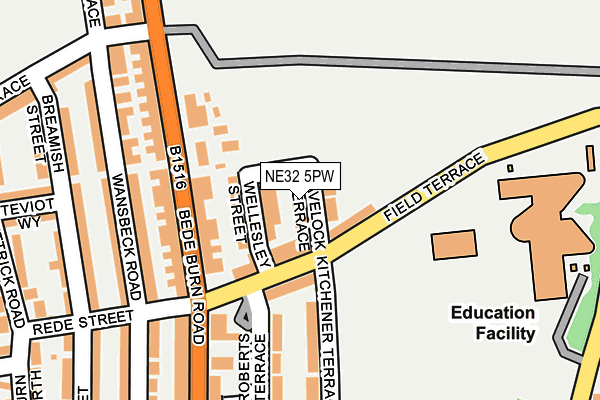 NE32 5PW map - OS OpenMap – Local (Ordnance Survey) NE32 5PW map - OS OpenMap – Local (Ordnance Survey)