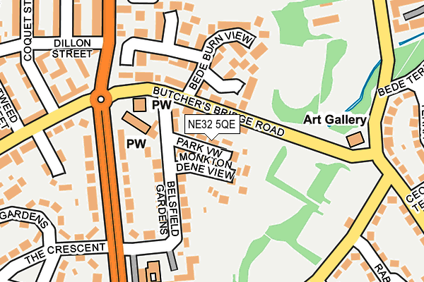 NE32 5QE map - OS OpenMap – Local (Ordnance Survey) NE32 5QE map - OS OpenMap – Local (Ordnance Survey)