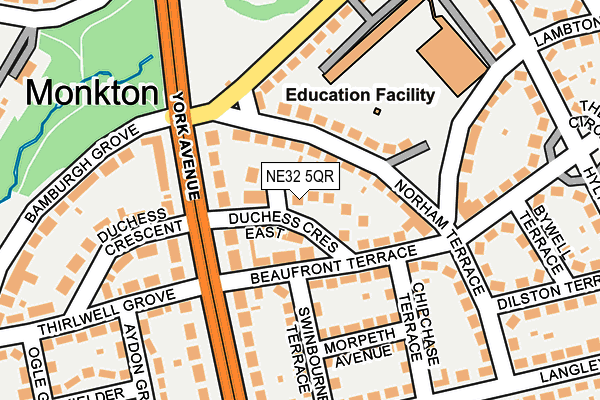 NE32 5QR map - OS OpenMap – Local (Ordnance Survey) NE32 5QR map - OS OpenMap – Local (Ordnance Survey)