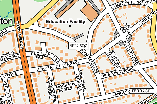 NE32 5QZ map - OS OpenMap – Local (Ordnance Survey) NE32 5QZ map - OS OpenMap – Local (Ordnance Survey)