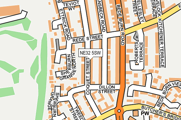 NE32 5SW map - OS OpenMap – Local (Ordnance Survey) NE32 5SW map - OS OpenMap – Local (Ordnance Survey)
