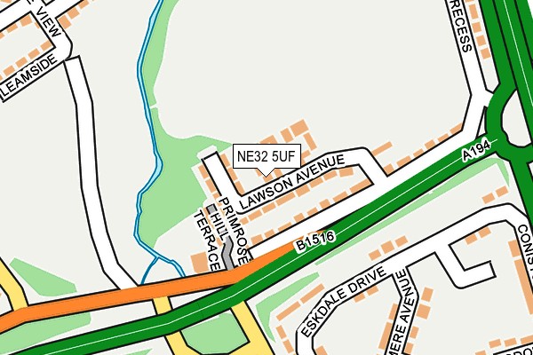 NE32 5UF map - OS OpenMap – Local (Ordnance Survey) NE32 5UF map - OS OpenMap – Local (Ordnance Survey)