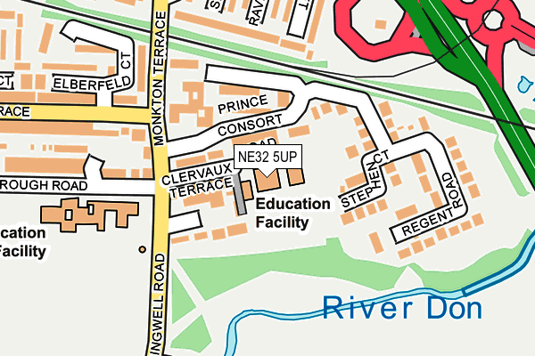 NE32 5UP map - OS OpenMap – Local (Ordnance Survey)