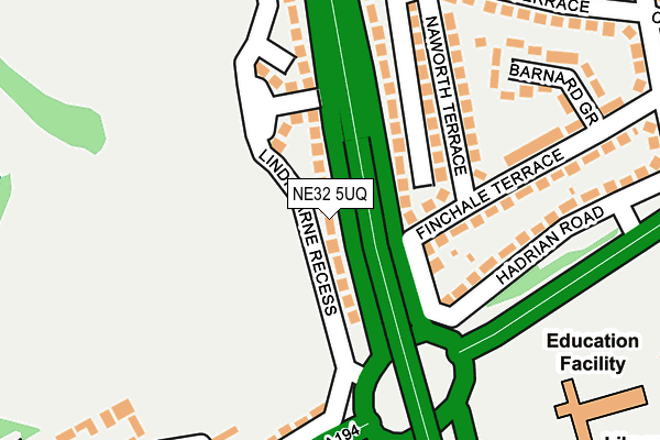 NE32 5UQ map - OS OpenMap – Local (Ordnance Survey) NE32 5UQ map - OS OpenMap – Local (Ordnance Survey)