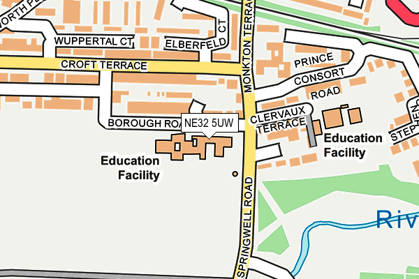 NE32 5UW map - OS OpenMap – Local (Ordnance Survey)