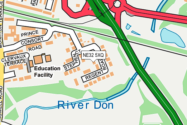 NE32 5XQ map - OS OpenMap – Local (Ordnance Survey)