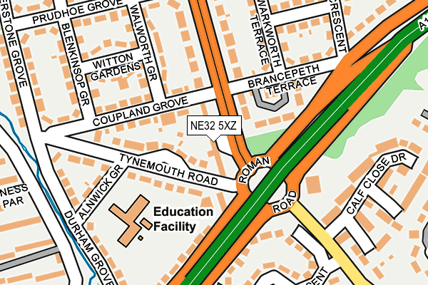 NE32 5XZ map - OS OpenMap – Local (Ordnance Survey) NE32 5XZ map - OS OpenMap – Local (Ordnance Survey)