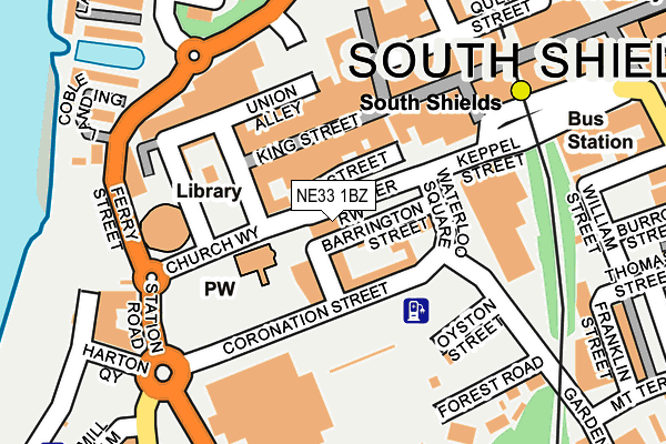NE33 1BZ map - OS OpenMap – Local (Ordnance Survey) NE33 1BZ map - OS OpenMap – Local (Ordnance Survey)