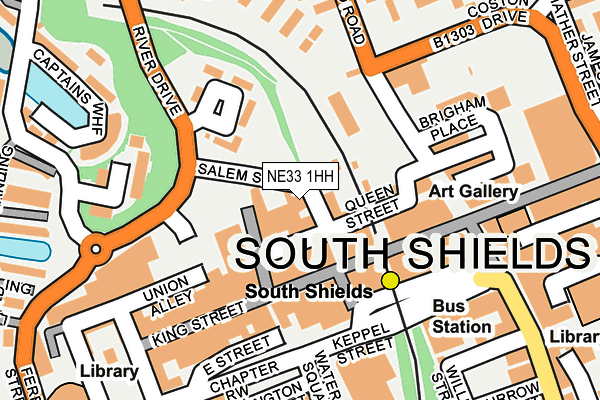 NE33 1HH map - OS OpenMap – Local (Ordnance Survey)