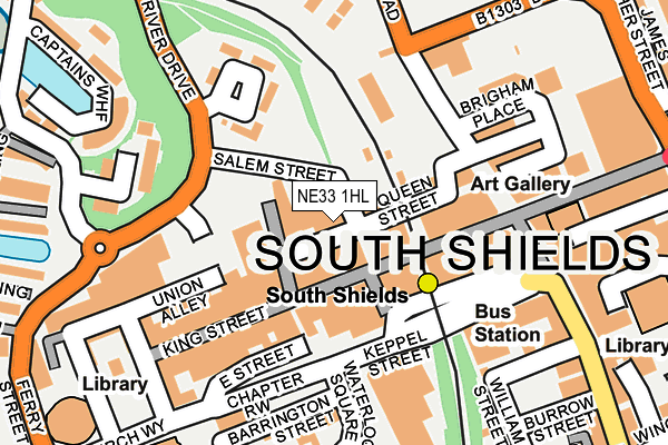NE33 1HL map - OS OpenMap – Local (Ordnance Survey) NE33 1HL map - OS OpenMap – Local (Ordnance Survey)