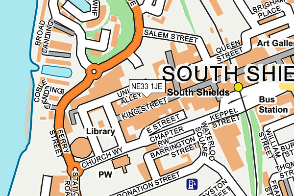 NE33 1JE map - OS OpenMap – Local (Ordnance Survey)