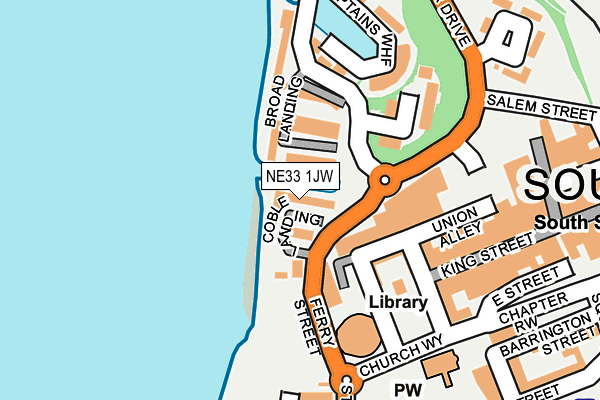 NE33 1JW map - OS OpenMap – Local (Ordnance Survey) NE33 1JW map - OS OpenMap – Local (Ordnance Survey)