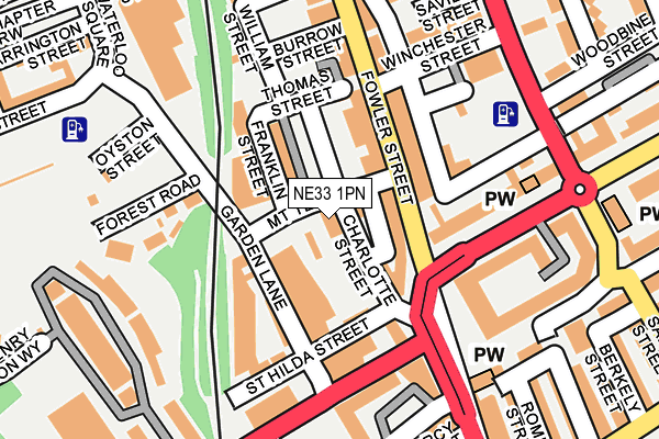 NE33 1PN map - OS OpenMap – Local (Ordnance Survey) NE33 1PN map - OS OpenMap – Local (Ordnance Survey)