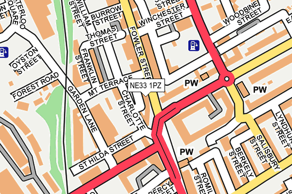 NE33 1PZ map - OS OpenMap – Local (Ordnance Survey) NE33 1PZ map - OS OpenMap – Local (Ordnance Survey)